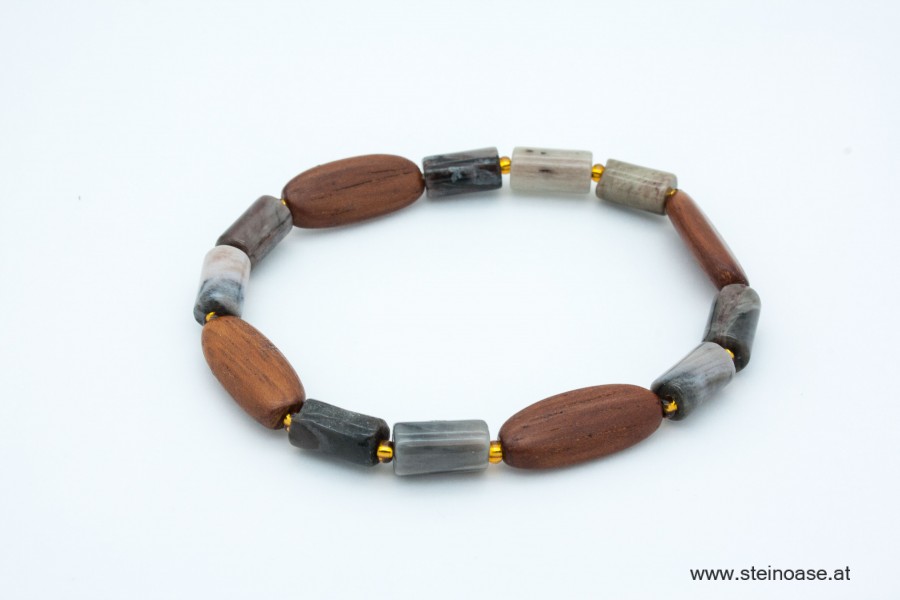 Armband verst. Holz & Palmholz